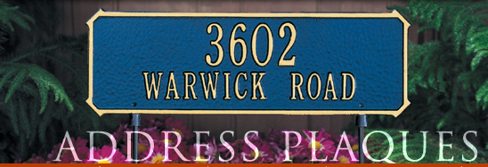 Name and Address Plaques, Address Markers, House Signs, Personalized